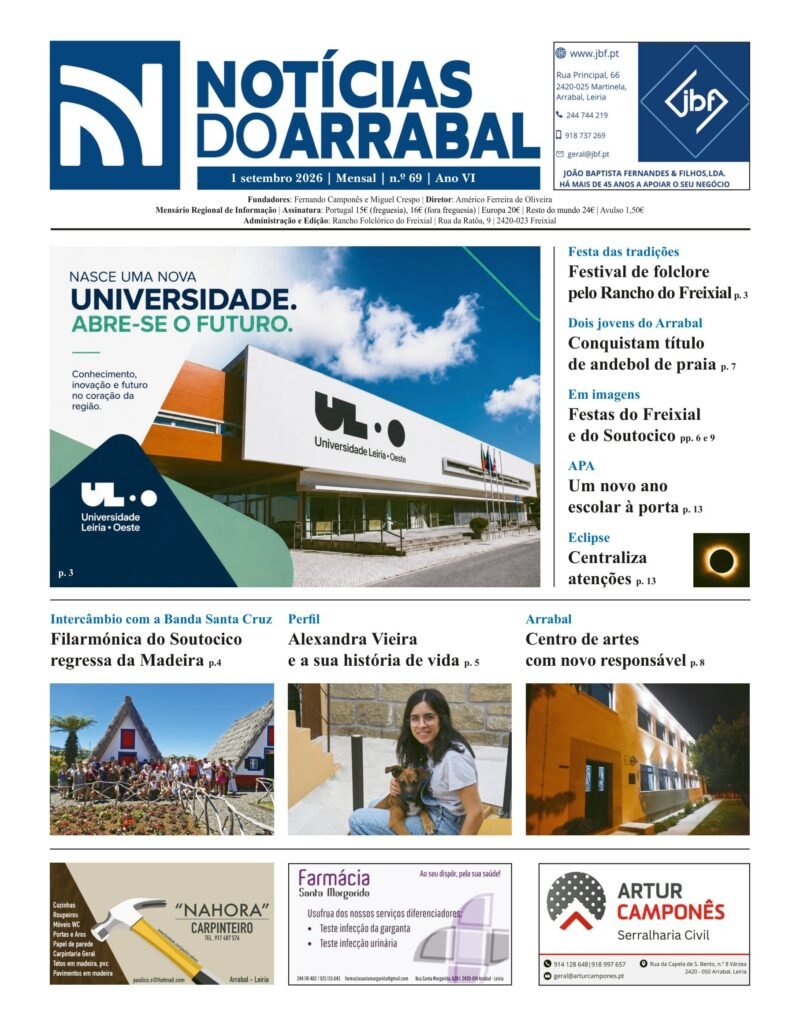 Capa — Notícias do Arrabal n.º 69 – setembro de 2026