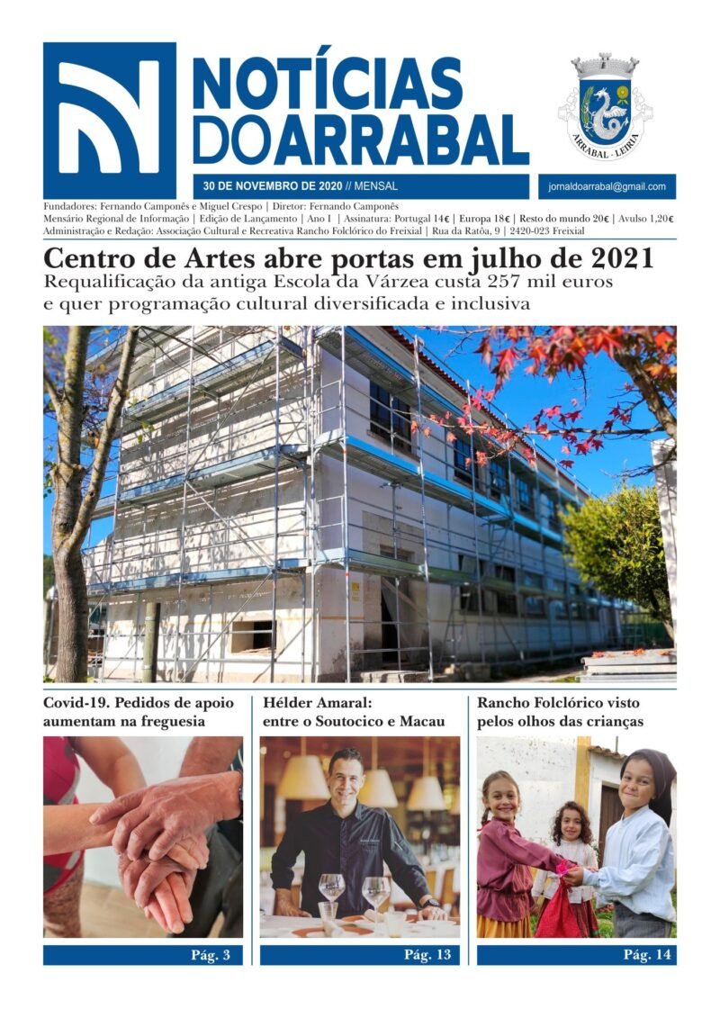 Capa — Notícias do Arrabal – Edição de lançamento – novembro de 2020