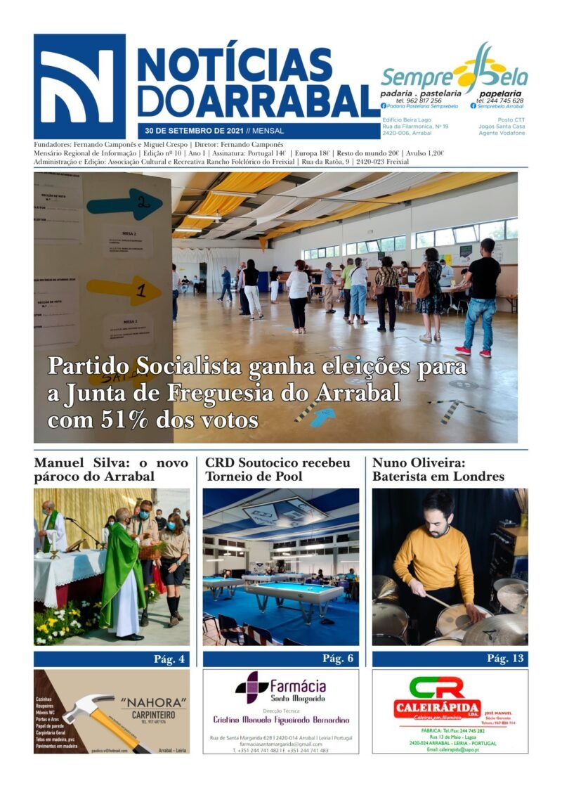 Capa — Notícias do Arrabal n.º 10 – setembro de 2021