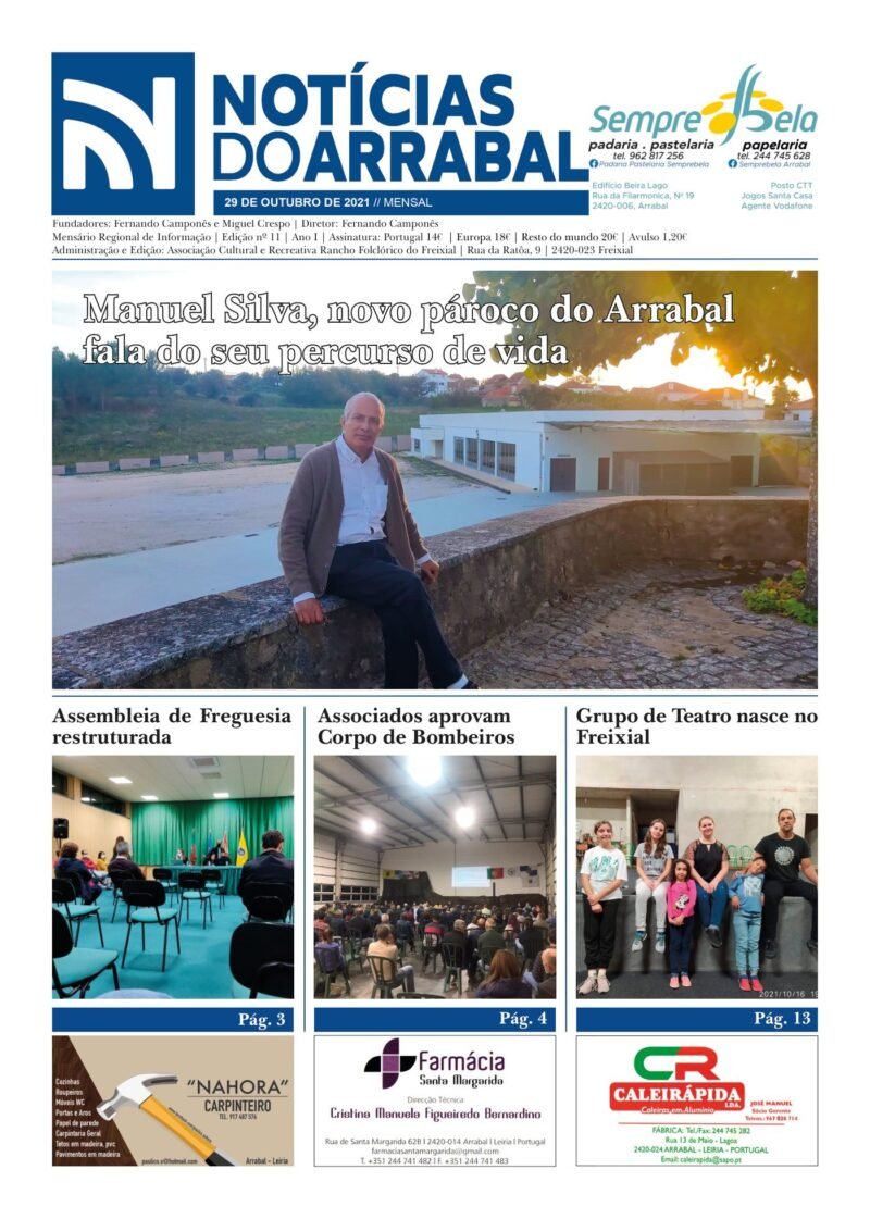 Capa — Notícias do Arrabal n.º 11 – outubro de 2021