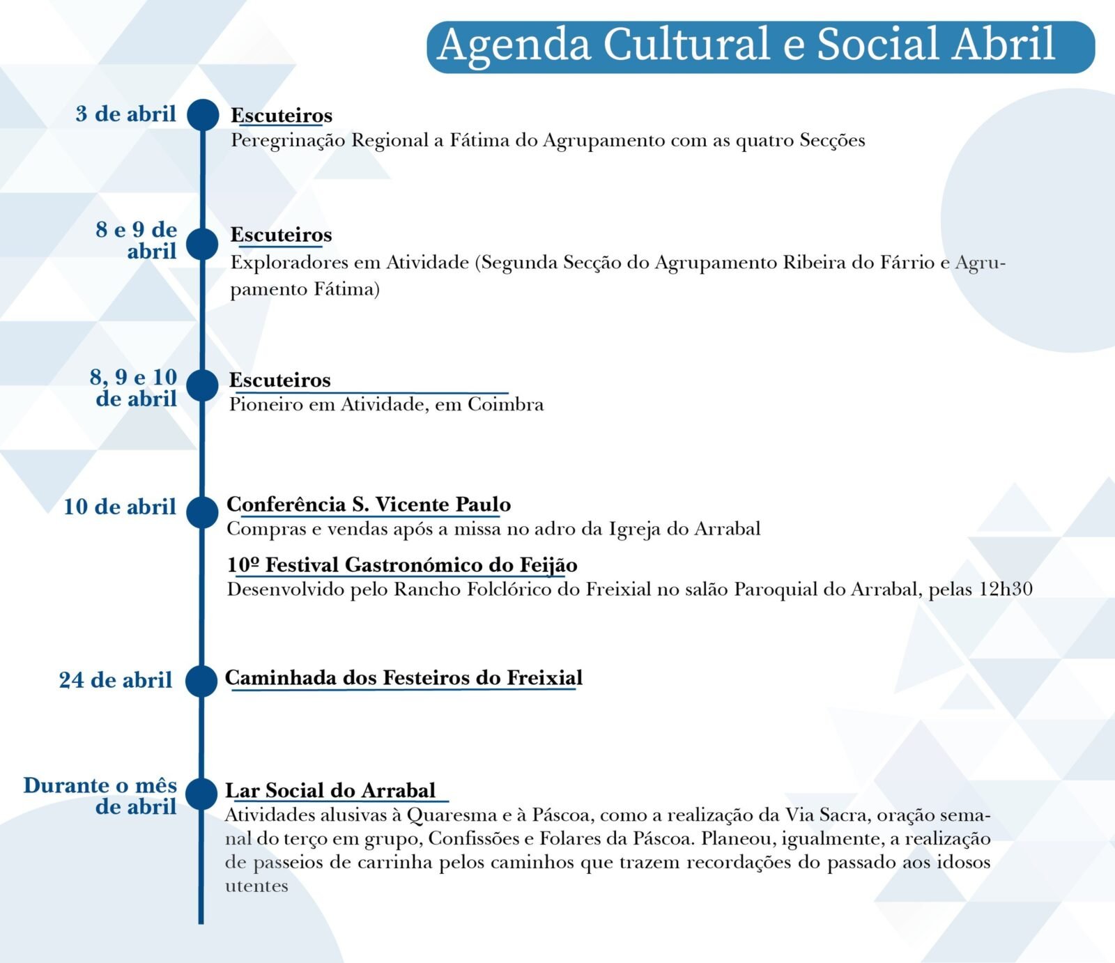 Agenda Cultural e Social Abril
