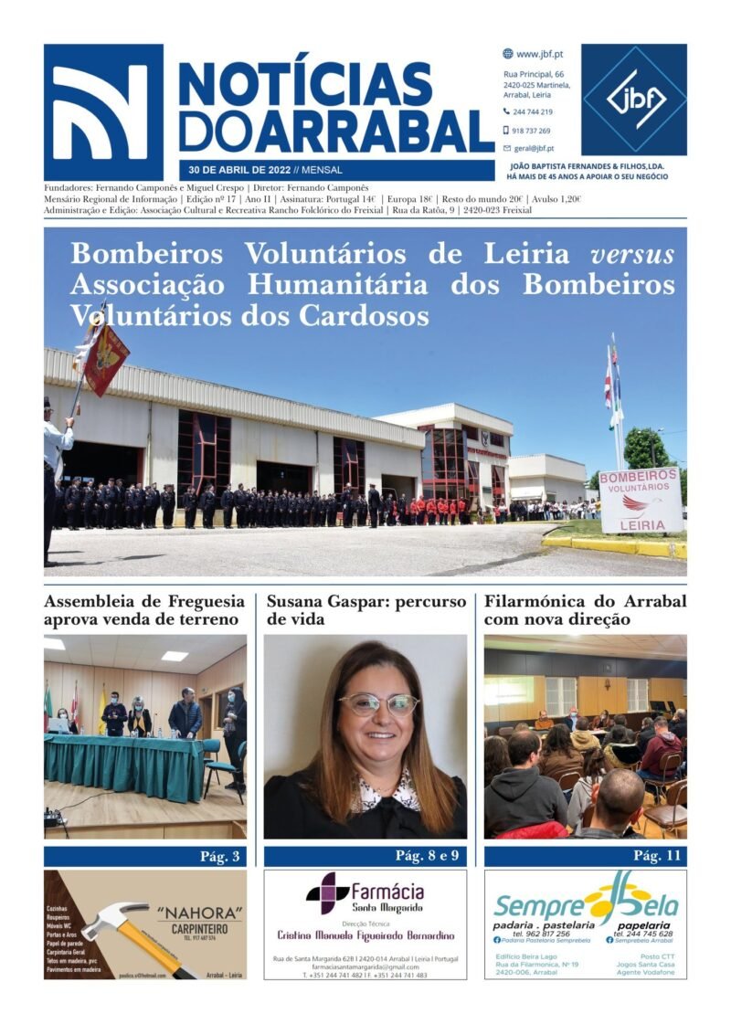 Capa — Notícias do Arrabal n.º 17 – abril de 2022