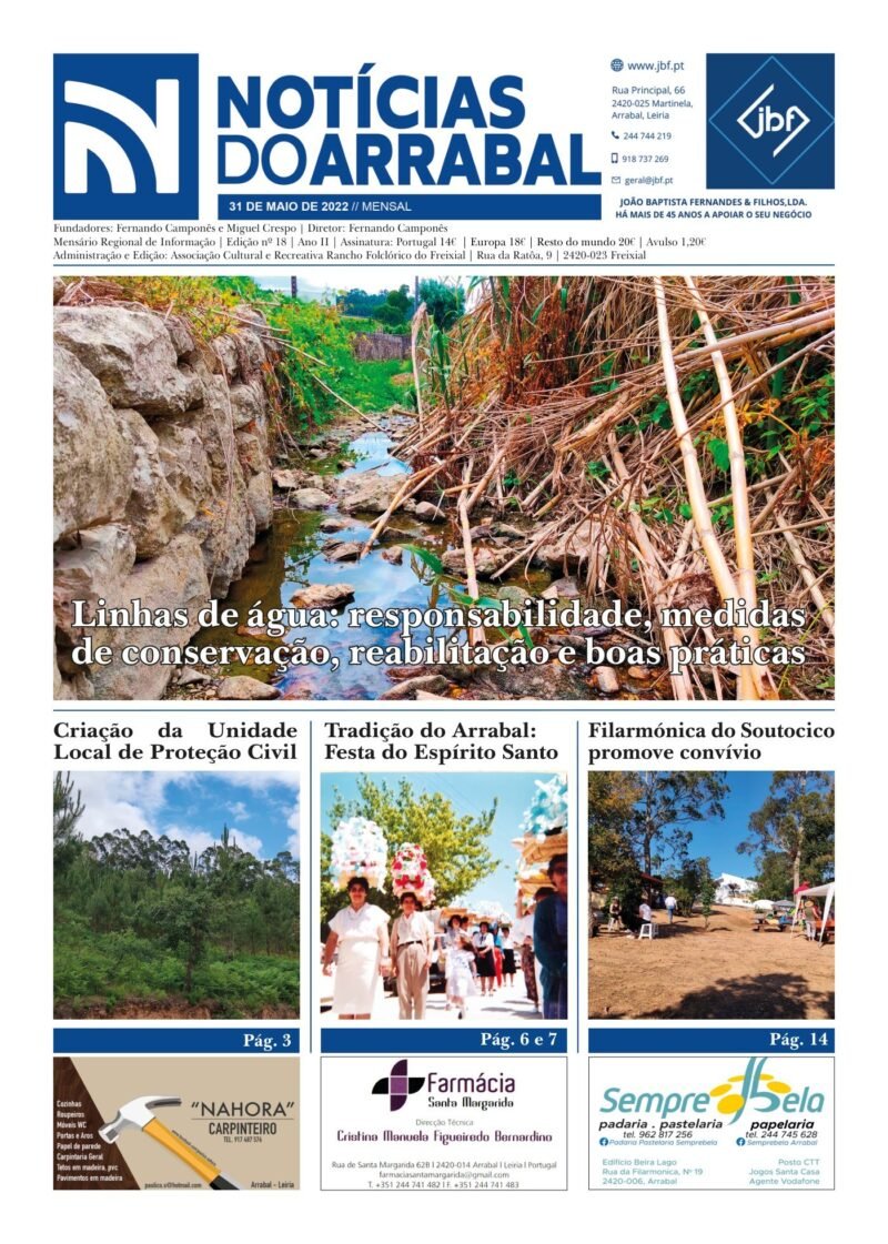 Capa — Notícias do Arrabal n.º 18 – maio de 2022