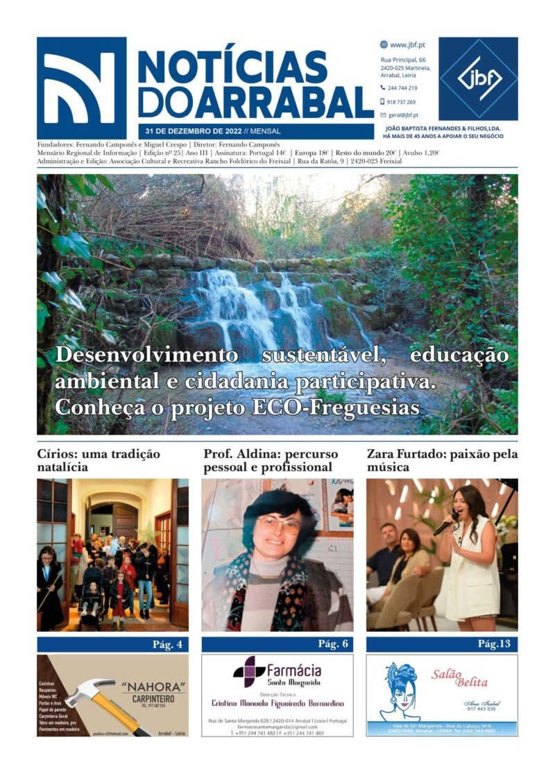 Capa — Notícias do Arrabal n.º 25 – dezembro de 2022
