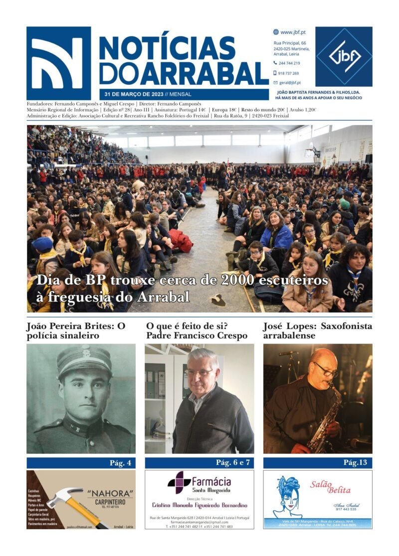 Capa — Notícias do Arrabal n.º 28 – março de 2023