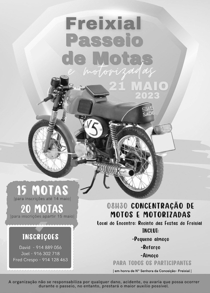 Cartaz do Passeio de Motas e Motorizadas do Freixial