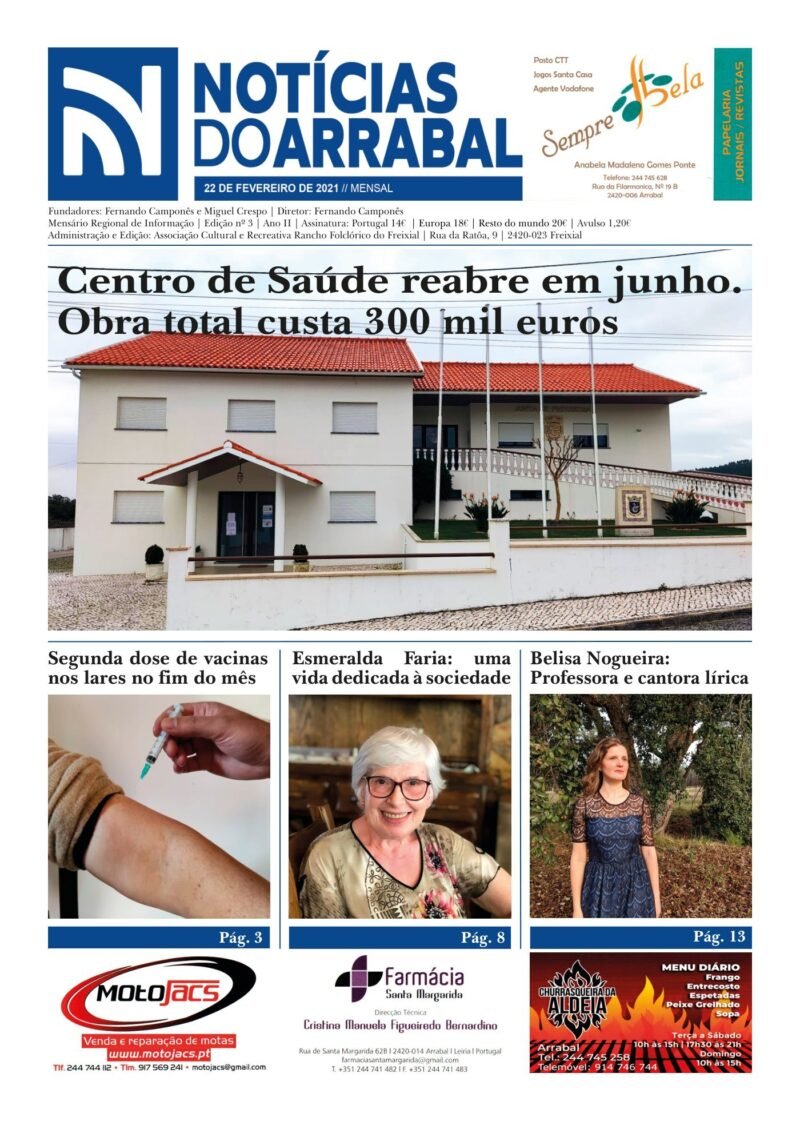 Capa — Notícias do Arrabal n.º 3 – fevereiro de 2021