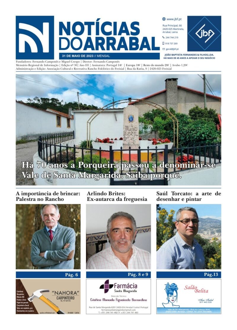 Capa — Notícias do Arrabal n.º 30 – maio de 2023