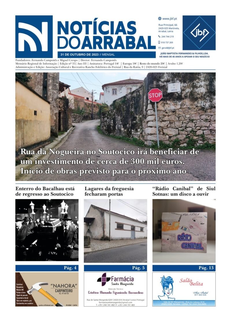 Capa — Notícias do Arrabal n.º 35 – outubro de 2023