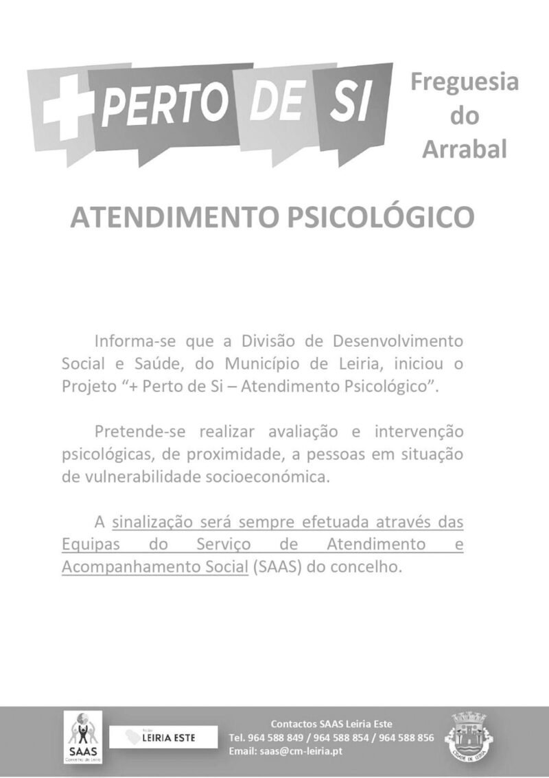 Apoio psicológico a partir de janeiro de 2024