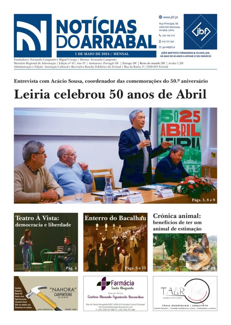 Capa — Notícias do Arrabal n.º 41 – maio de 2024