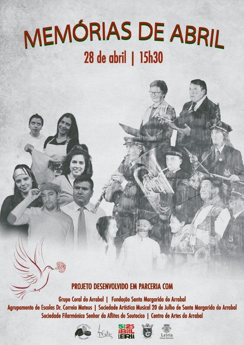 Cartaz da peça «Memórias de Abril», 28 de abril, 15h30