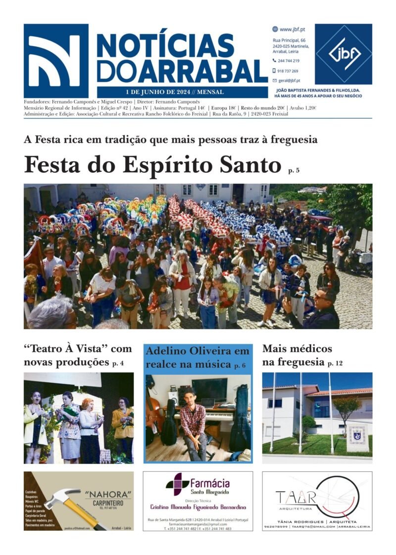 Capa — Notícias do Arrabal n.º 42 – junho de 2024