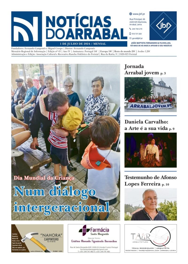 Capa — Notícias do Arrabal n.º 43 – julho de 2024