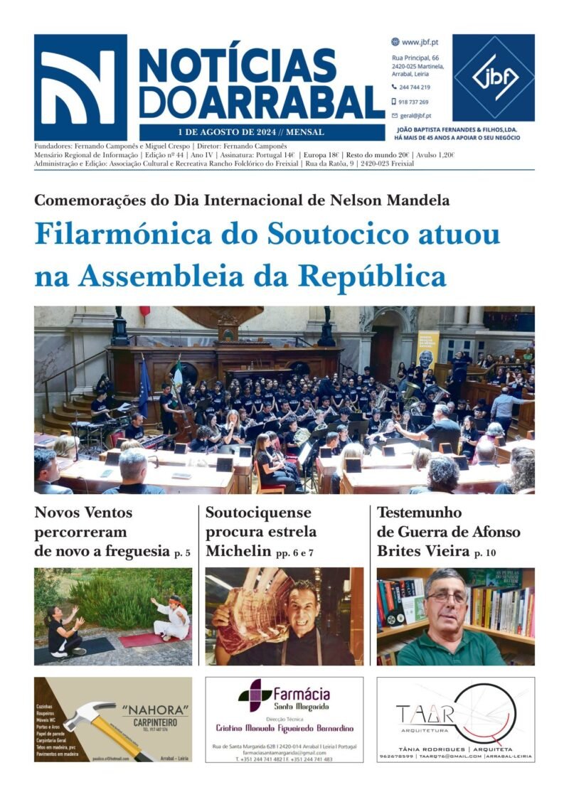 Capa — Notícias do Arrabal n.º 44 – agosto de 2024