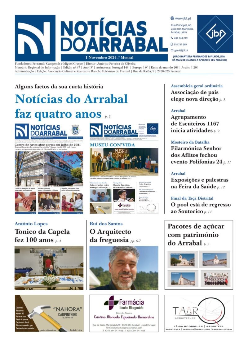 Capa — Notícias do Arrabal n.º 47 – novembro de 2024