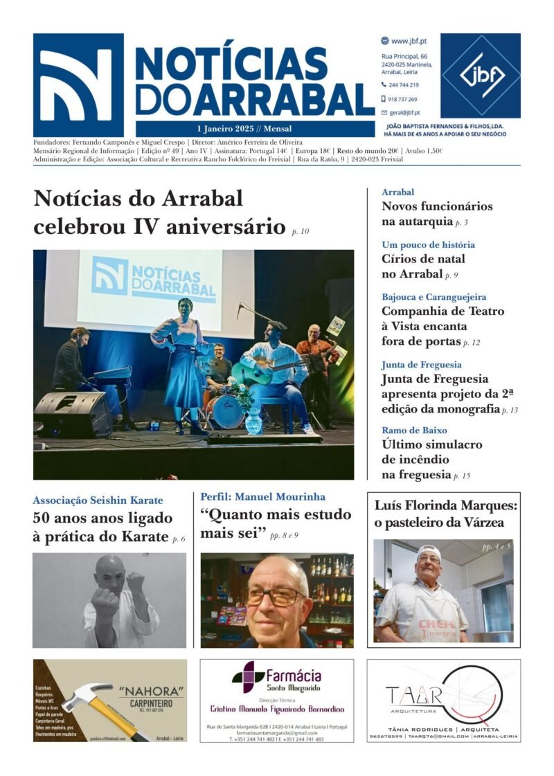 Capa — Notícias do Arrabal n.º 49 – janeiro de 2025