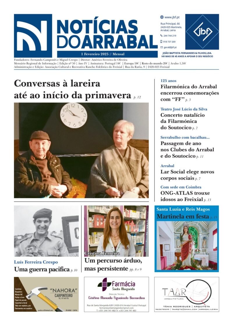 Capa — Notícias do Arrabal n.º 50 – fevereiro de 2025