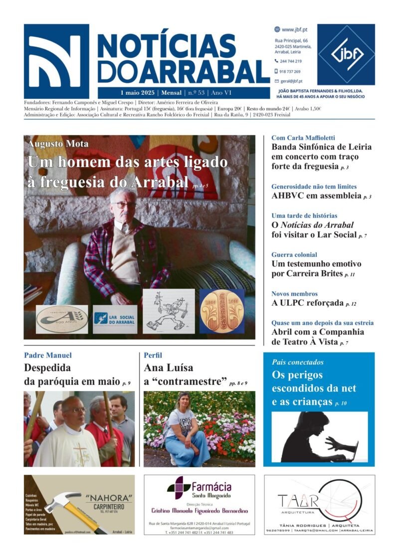 Capa — Notícias do Arrabal n.º 53 – maio de 2025