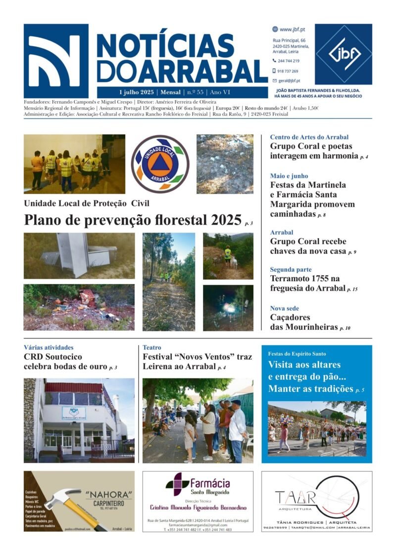 Capa — Notícias do Arrabal n.º 55 – julho de 2025