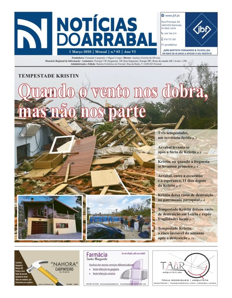 Capa — Notícias do Arrabal n.º 63 – março de 2026