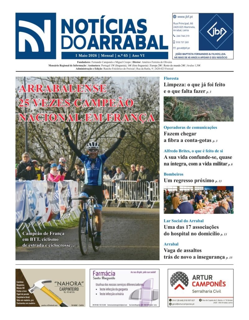 Capa — Notícias do Arrabal n.º 65 – maio de 2026