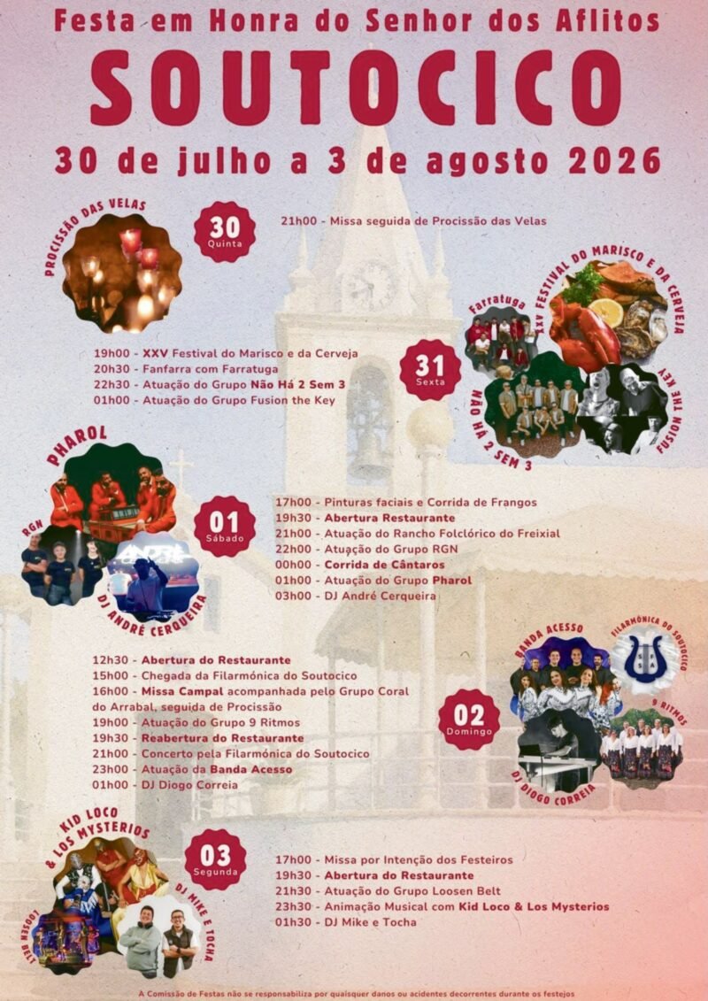 Cartaz da Festa em Honra do Senhor dos Aflitos, Soutocico